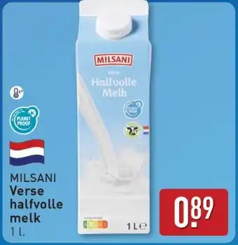 ALDI Milsani Verse halfvolle melk aanbieding