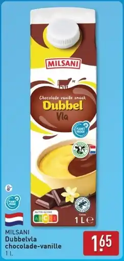 ALDI Milsani Dubbelvla chocolade-vanille aanbieding