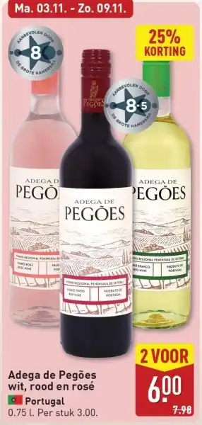 ALDI Adega de Pegões wit, rood en rosé aanbieding