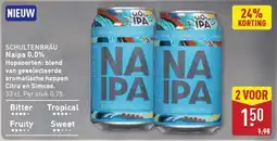 ALDI Schultenbräu Naipa 0.0% Hopsoorten: blend van geselecteerde aromatische hoppen Citra en Simcoe. aanbieding