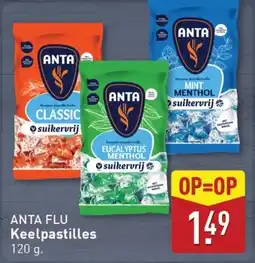 ALDI ANTA FLU Keelpastilles aanbieding