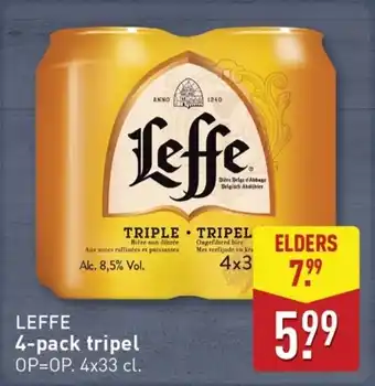 ALDI Leffe 4-pack tripel aanbieding