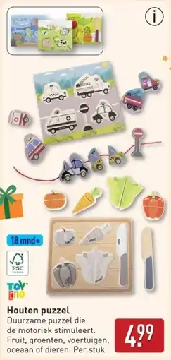 ALDI Houten puzzel aanbieding