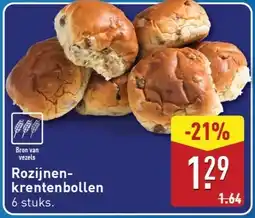 ALDI Rozijnen Krentenbollen aanbieding