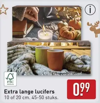 ALDI Extra lange lucifers aanbieding
