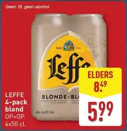 ALDI Leffe 4-pack blond aanbieding