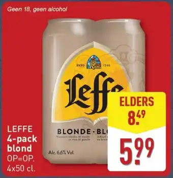 ALDI Leffe 4-pack blond aanbieding