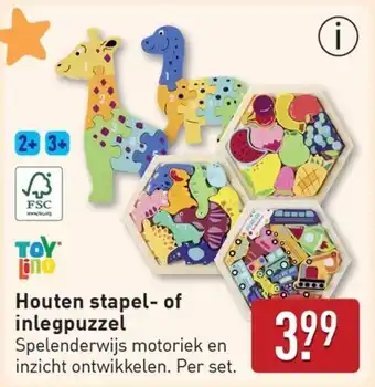 ALDI Houten stapel of inlegpuzzel aanbieding