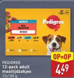 ALDI Pedigree 12-pack adult maaltijdzakjes aanbieding