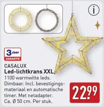 ALDI Casalux Led-lichtkrans XXL aanbieding