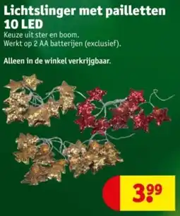 Kruidvat Lichtslinger met pailletten 10 LED aanbieding