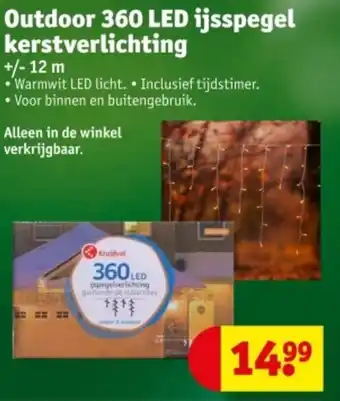 Kruidvat Outdoor 360 LED ijsspegel kerstverlichting aanbieding