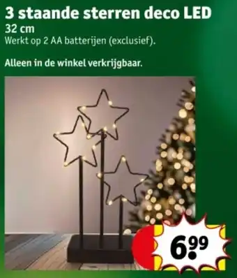 Kruidvat 3 staande sterren deco LED aanbieding