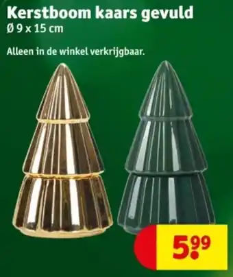 Kruidvat Kerstboom kaars gevuld aanbieding