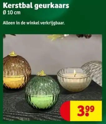 Kruidvat Kerstbal geurkaars aanbieding
