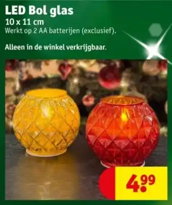 Kruidvat LED Bol glas aanbieding
