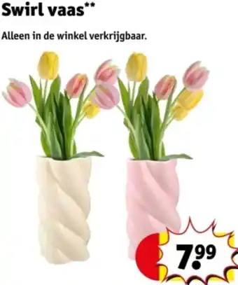 Kruidvat Swirl vaas aanbieding