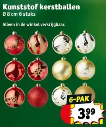 Kruidvat Kunststof kerstballen aanbieding
