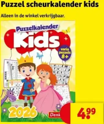 Kruidvat Puzzel scheurkalender kids aanbieding
