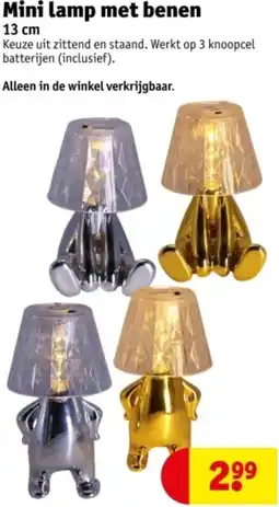 Kruidvat Mini lamp met benen aanbieding