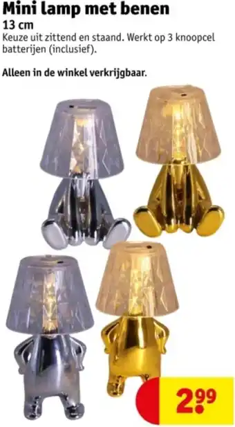 Kruidvat Mini lamp met benen aanbieding