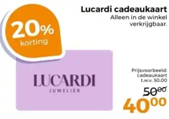 Trekpleister Lucardi cadeaukaart aanbieding