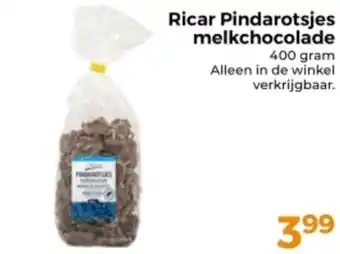 Trekpleister Ricar Pindarotsjes melkchocolade aanbieding