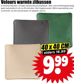Dirk Velours warmte zitkussen aanbieding