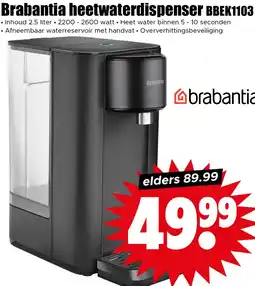 Dirk Brabantia heetwaterdispenser BBEK1103 aanbieding