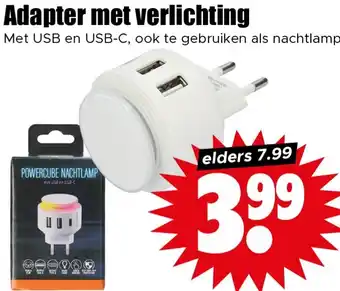 Dirk Adapter met verlichting aanbieding