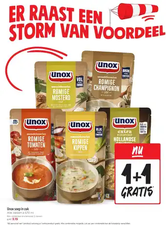 Jumbo Unox soep in zak aanbieding