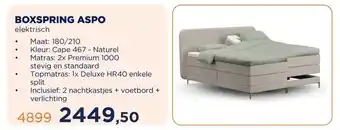 TotaalBED BOXSPRING ASPO aanbieding