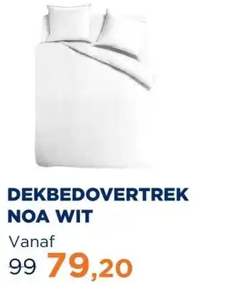 TotaalBED Dekbedovertrek Noa Wit 140 x 200/220 cm aanbieding