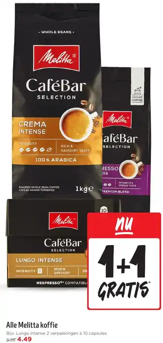 Jumbo Alle Melitta koffie aanbieding