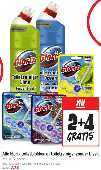 Jumbo Alle Glorix toiletblokken of toiletreiniger zonder bleek aanbieding