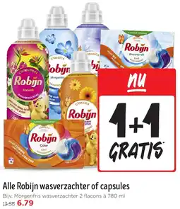 Jumbo Alle Robijn wasverzachter of capsules aanbieding