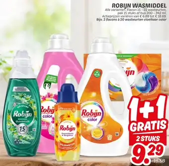 Dekamarkt Robijn wasmiddel aanbieding