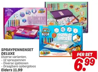 Dekamarkt Spraypennenset deluxe aanbieding