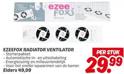 Dekamarkt Ezeefox radiator ventilator aanbieding
