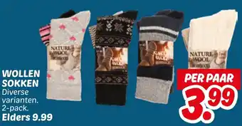 Dekamarkt Wollen sokken aanbieding