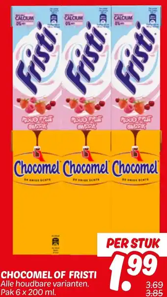 Dekamarkt Chocomel of fristi aanbieding