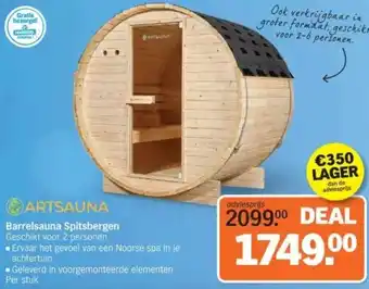 Albert Heijn Artsauna Barrelsauna Spitsbergen aanbieding