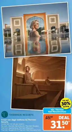 Albert Heijn Ervaar een dagje wellness bij Thermen Resorts. aanbieding