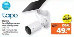 Albert Heijn Tapo Slimme beveiligingscamera met zonnepaneel C410 kit aanbieding