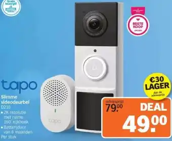 Albert Heijn Tapo Slimme videodeurbel aanbieding
