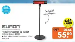 Albert Heijn Eurom Terrasverwarmer op statief aanbieding
