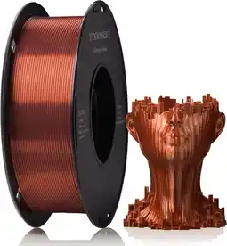 Amazon TINMORRY Silk PLA-filament 1,75 mm, 3D-printerfilament, 1 kg, 1 spoel, koper aanbieding
