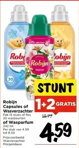Vomar Voordeelmarkt Robijn Capsules of Wasverzachter of Wasparfum aanbieding