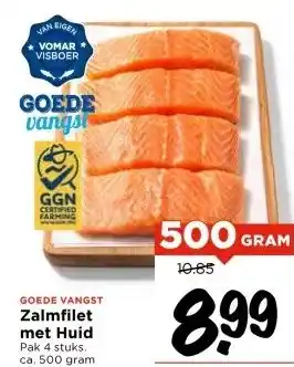 Vomar Voordeelmarkt Zalmfilet met Huid aanbieding