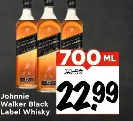 Vomar Voordeelmarkt Johnnie Walker Black Label Whisky aanbieding
